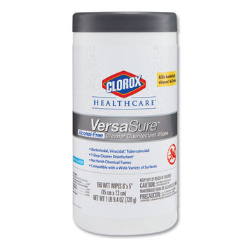 Clorox® Healthcare® Versasure Cleaner Disinfectant Wipes, 1-ply, 6 3-4" X 8", White, 150 Towels-can freeshipping - TVN Wholesale